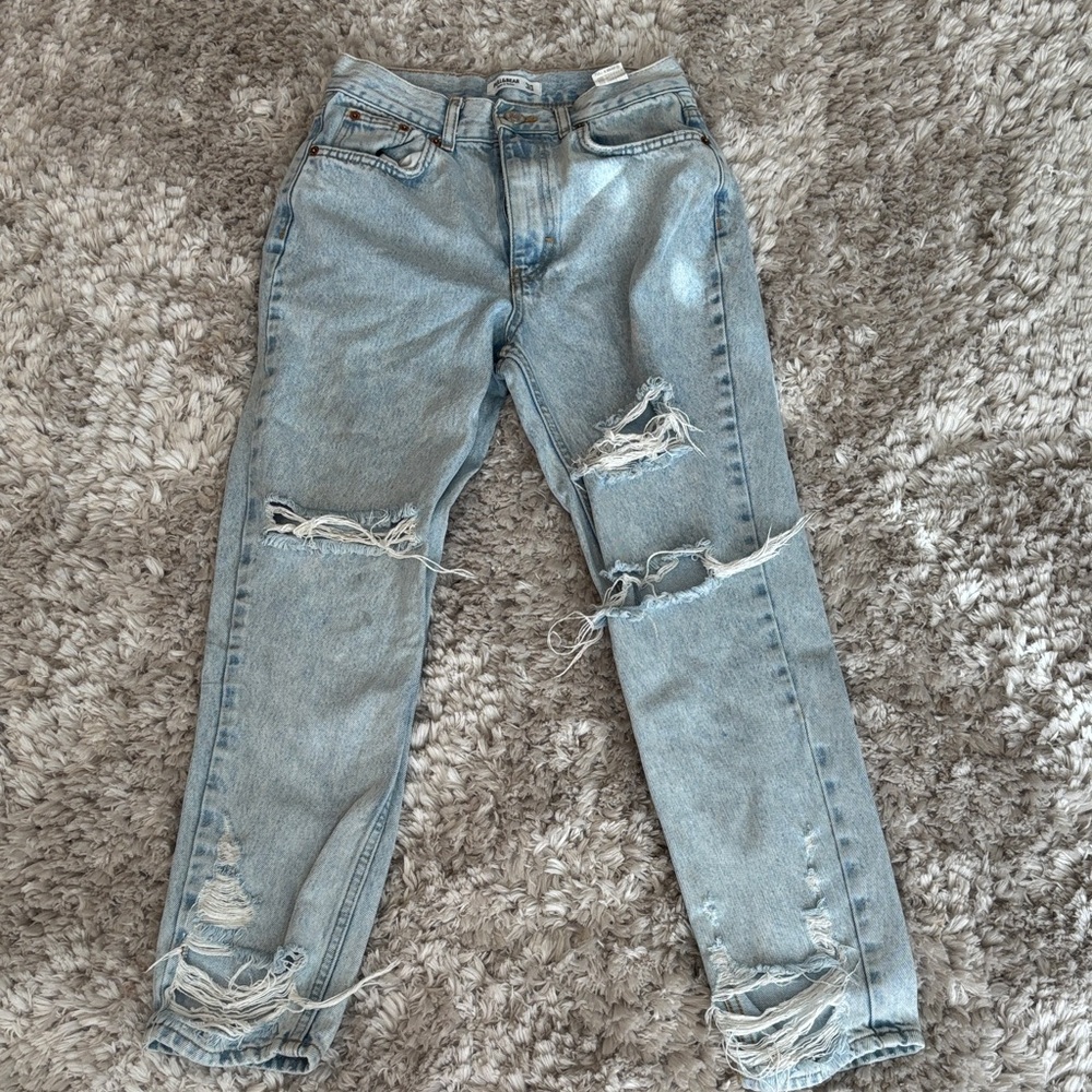 Pre-owned Distressed Light Blue Women's Jeans